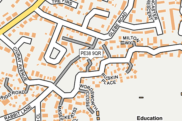 PE38 9QR map - OS OpenMap – Local (Ordnance Survey)