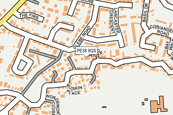 PE38 9QS map - OS OpenMap – Local (Ordnance Survey)