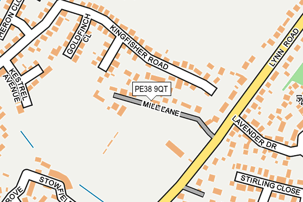 PE38 9QT map - OS OpenMap – Local (Ordnance Survey)