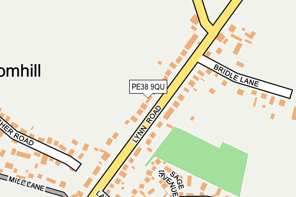 PE38 9QU map - OS OpenMap – Local (Ordnance Survey)