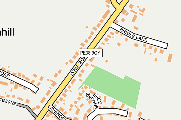 PE38 9QY map - OS OpenMap – Local (Ordnance Survey)