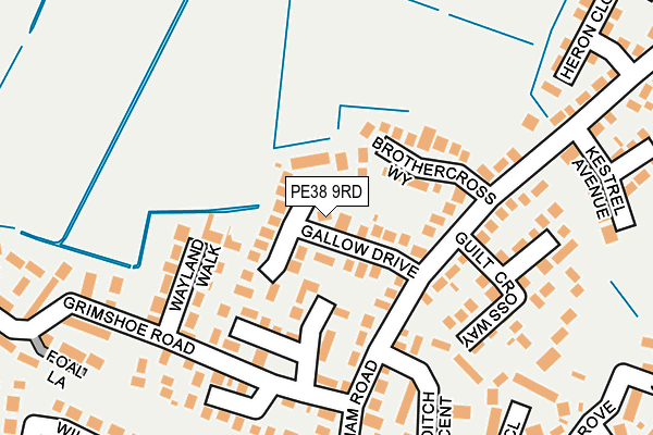 PE38 9RD map - OS OpenMap – Local (Ordnance Survey)