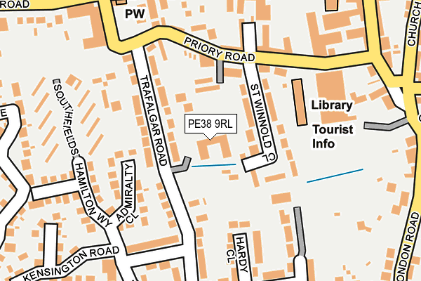 PE38 9RL map - OS OpenMap – Local (Ordnance Survey)