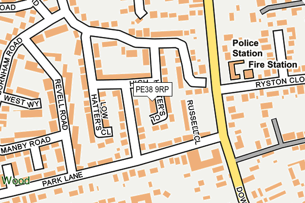 PE38 9RP map - OS OpenMap – Local (Ordnance Survey)