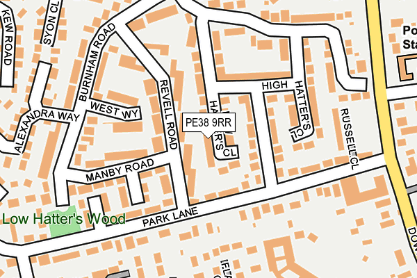 PE38 9RR map - OS OpenMap – Local (Ordnance Survey)