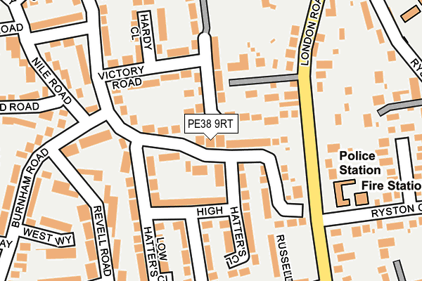 PE38 9RT map - OS OpenMap – Local (Ordnance Survey)