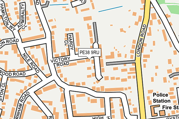 PE38 9RU map - OS OpenMap – Local (Ordnance Survey)