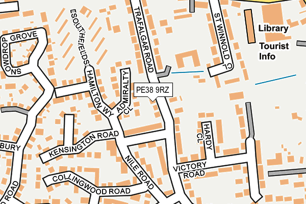 PE38 9RZ map - OS OpenMap – Local (Ordnance Survey)