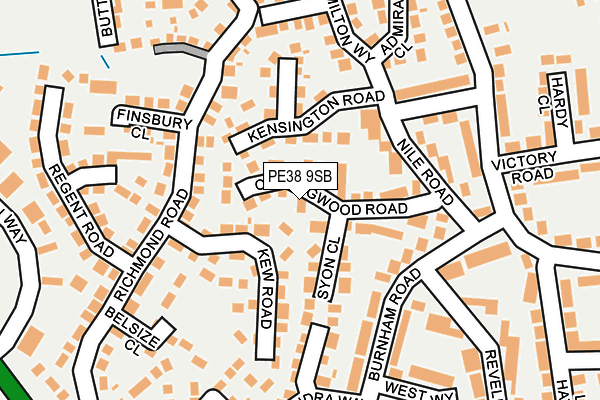 PE38 9SB map - OS OpenMap – Local (Ordnance Survey)