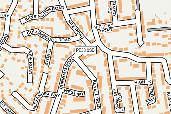 PE38 9SD map - OS OpenMap – Local (Ordnance Survey)