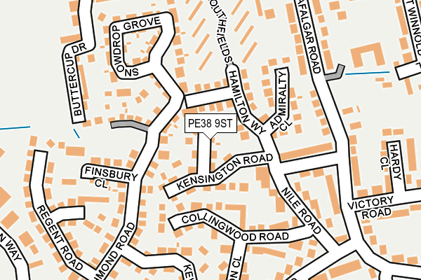 PE38 9ST map - OS OpenMap – Local (Ordnance Survey)