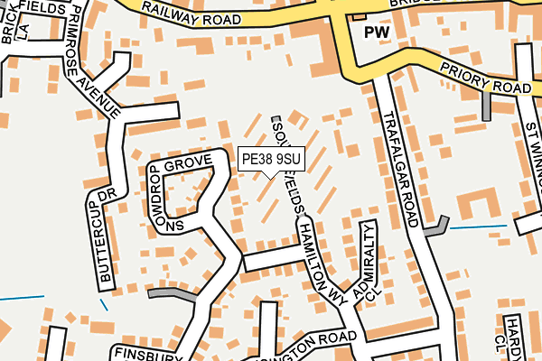 PE38 9SU map - OS OpenMap – Local (Ordnance Survey)