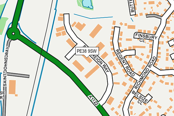 PE38 9SW map - OS OpenMap – Local (Ordnance Survey)