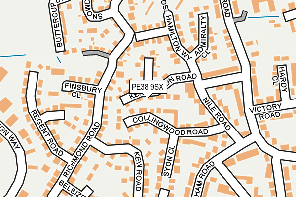 PE38 9SX map - OS OpenMap – Local (Ordnance Survey)