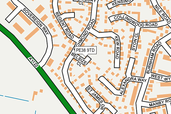 PE38 9TD map - OS OpenMap – Local (Ordnance Survey)