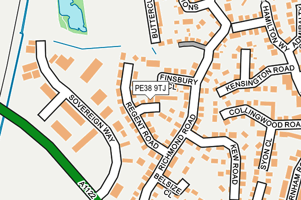 PE38 9TJ map - OS OpenMap – Local (Ordnance Survey)