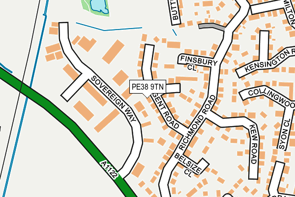 PE38 9TN map - OS OpenMap – Local (Ordnance Survey)