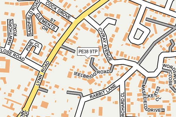 PE38 9TP map - OS OpenMap – Local (Ordnance Survey)