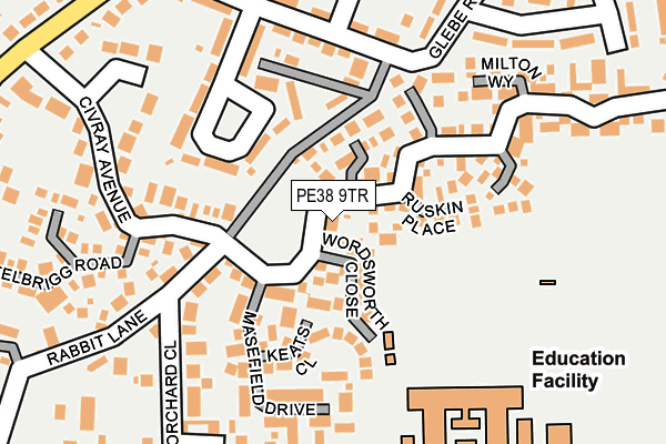 PE38 9TR map - OS OpenMap – Local (Ordnance Survey)