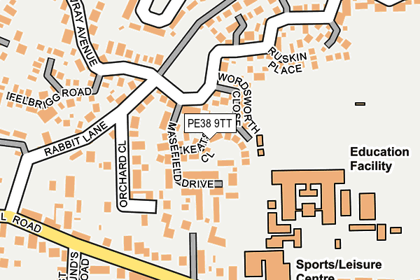 PE38 9TT map - OS OpenMap – Local (Ordnance Survey)