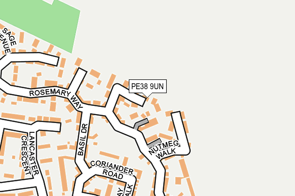 PE38 9UN map - OS OpenMap – Local (Ordnance Survey)