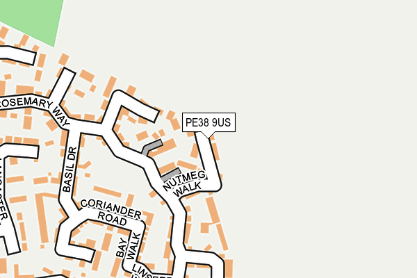 PE38 9US map - OS OpenMap – Local (Ordnance Survey)