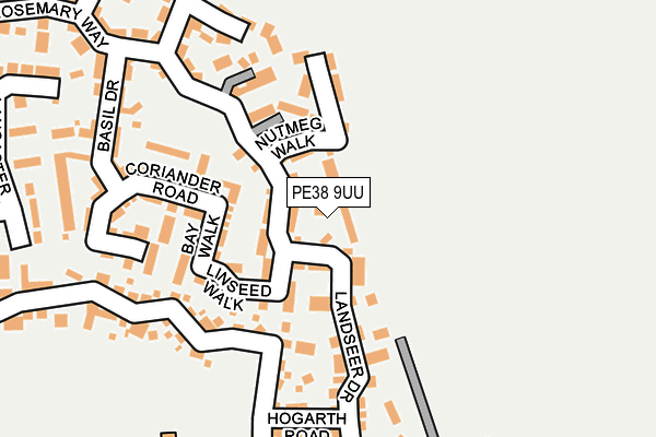 PE38 9UU map - OS OpenMap – Local (Ordnance Survey)
