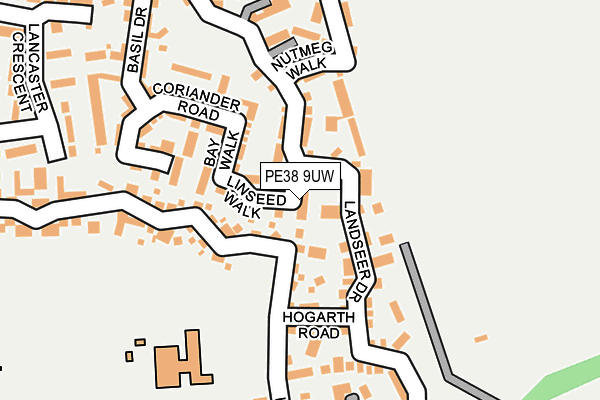 PE38 9UW map - OS OpenMap – Local (Ordnance Survey)