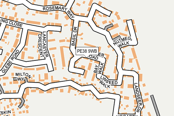 PE38 9WB map - OS OpenMap – Local (Ordnance Survey)