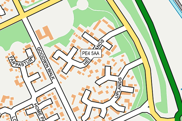 PE4 5AA map - OS OpenMap – Local (Ordnance Survey)