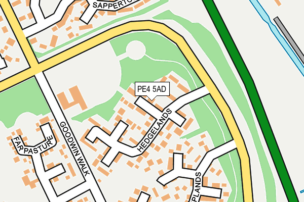 PE4 5AD map - OS OpenMap – Local (Ordnance Survey)