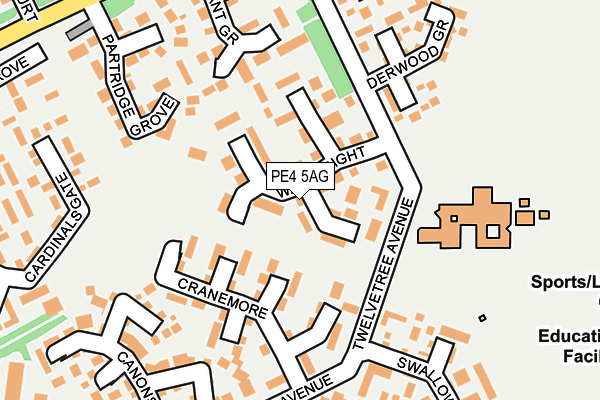 PE4 5AG map - OS OpenMap – Local (Ordnance Survey)