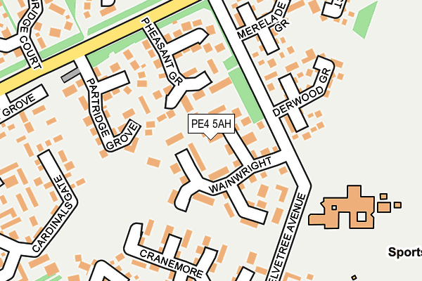 PE4 5AH map - OS OpenMap – Local (Ordnance Survey)