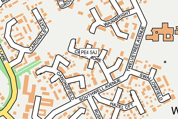 PE4 5AJ map - OS OpenMap – Local (Ordnance Survey)