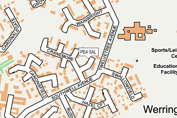 PE4 5AL map - OS OpenMap – Local (Ordnance Survey)