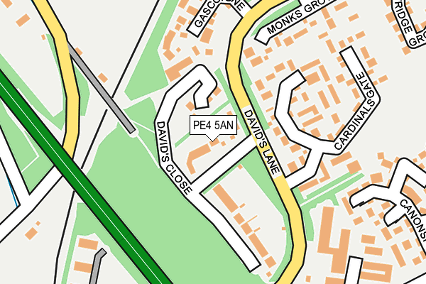 PE4 5AN map - OS OpenMap – Local (Ordnance Survey)