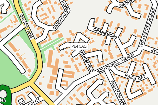 PE4 5AQ map - OS OpenMap – Local (Ordnance Survey)