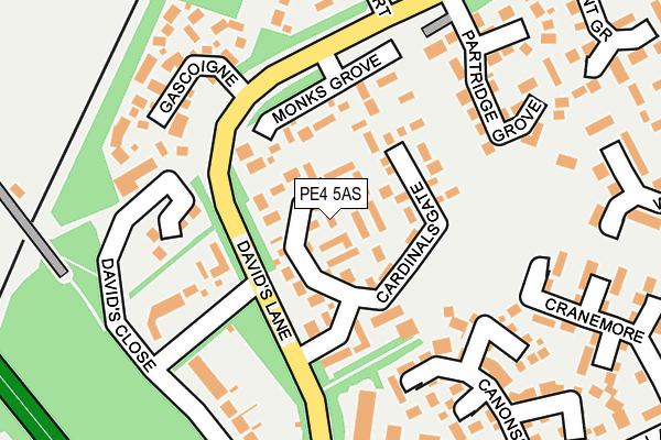 PE4 5AS map - OS OpenMap – Local (Ordnance Survey)