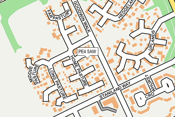 PE4 5AW map - OS OpenMap – Local (Ordnance Survey)