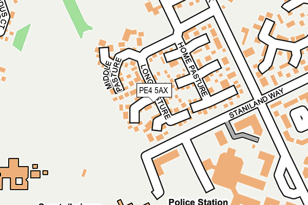 PE4 5AX map - OS OpenMap – Local (Ordnance Survey)