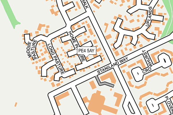 PE4 5AY map - OS OpenMap – Local (Ordnance Survey)