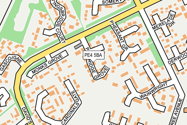 PE4 5BA map - OS OpenMap – Local (Ordnance Survey)