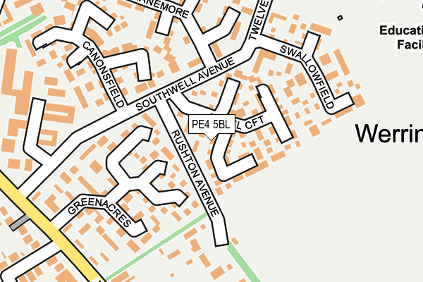 PE4 5BL map - OS OpenMap – Local (Ordnance Survey)