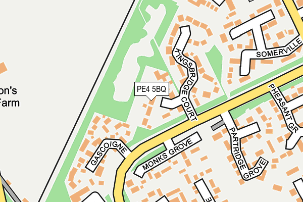 PE4 5BQ map - OS OpenMap – Local (Ordnance Survey)
