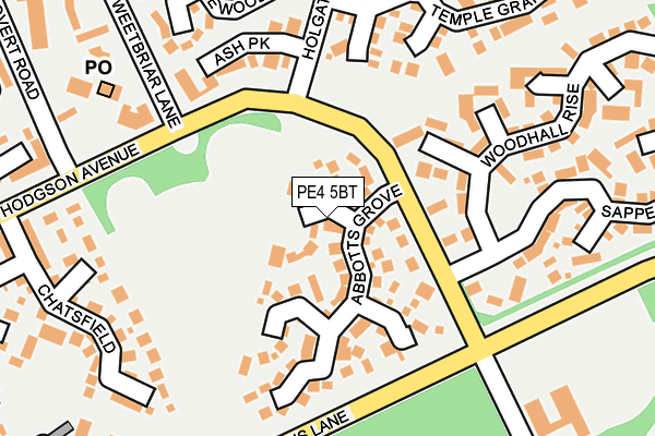 PE4 5BT map - OS OpenMap – Local (Ordnance Survey)