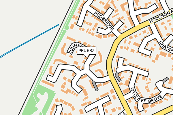 PE4 5BZ map - OS OpenMap – Local (Ordnance Survey)
