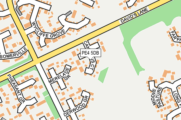 PE4 5DB map - OS OpenMap – Local (Ordnance Survey)