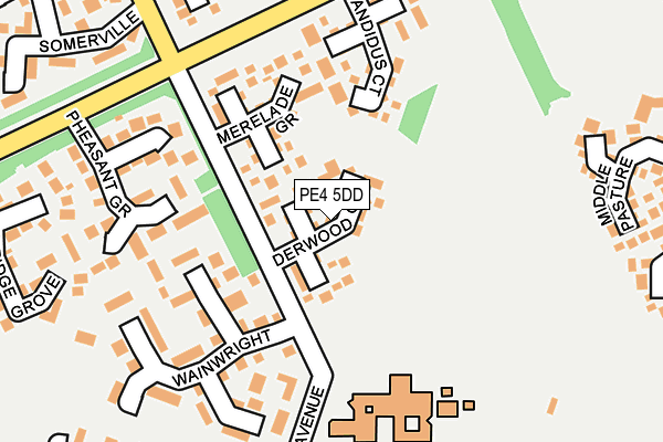 PE4 5DD map - OS OpenMap – Local (Ordnance Survey)