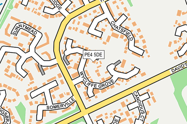 PE4 5DE map - OS OpenMap – Local (Ordnance Survey)