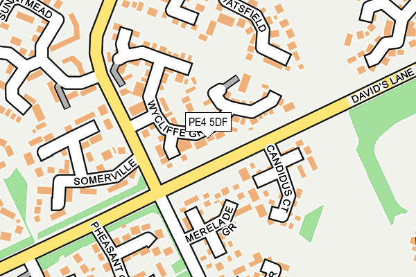 PE4 5DF map - OS OpenMap – Local (Ordnance Survey)